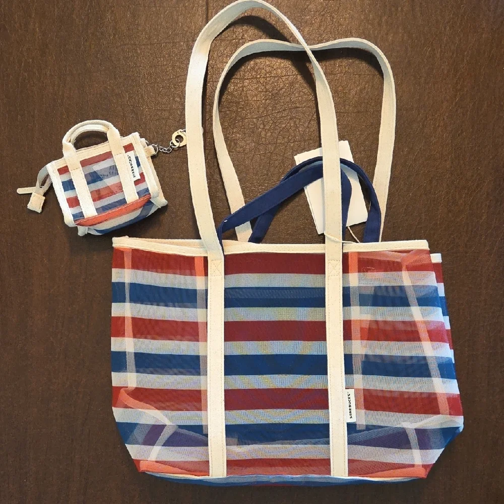 NWT - Starbucks RARE Mesh Tote + Mini Tote - Picture 2 of 13